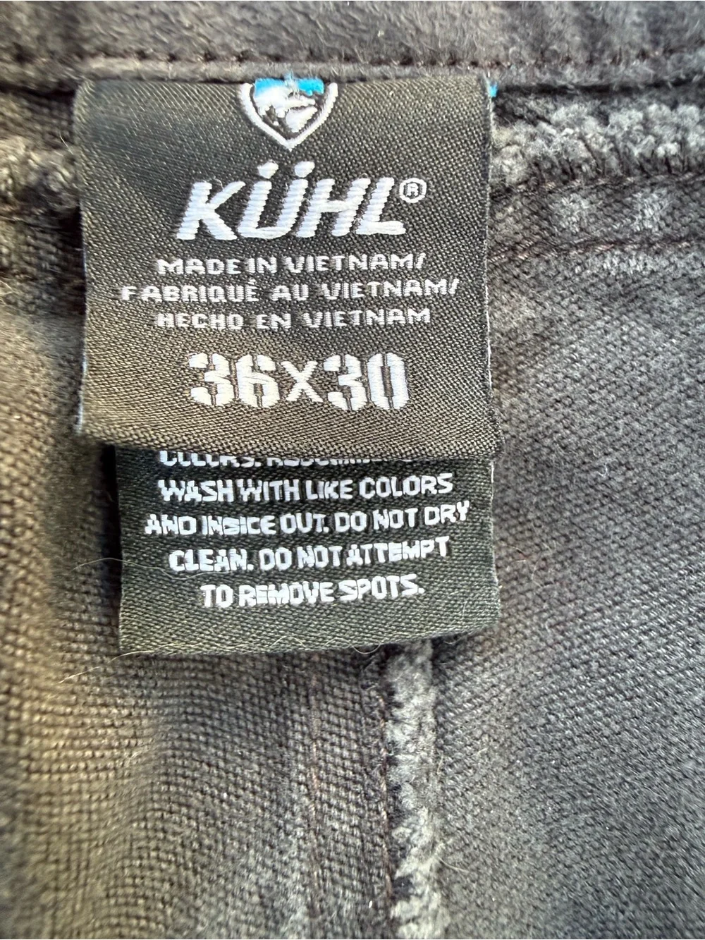 KUHL The Law Pants 36x30 Mens Heavyweight Canvas Double Knee Work Grey